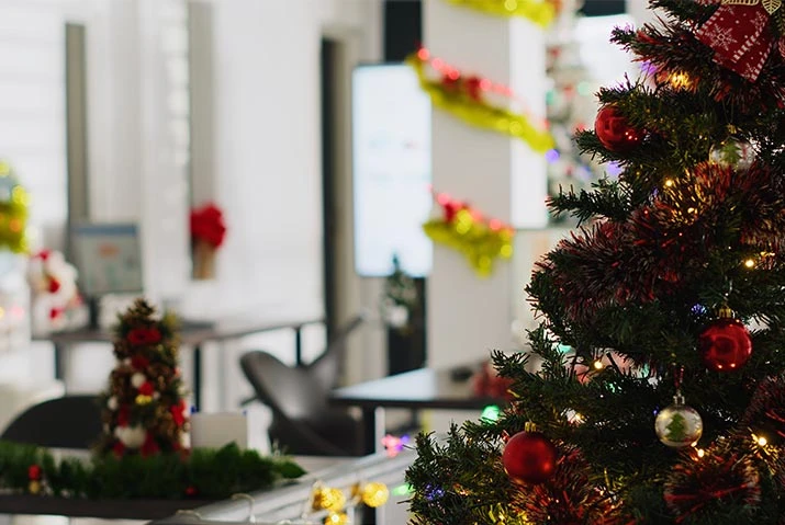 Kerstboom, thuis of op kantoor? Zo hou je het veilig!